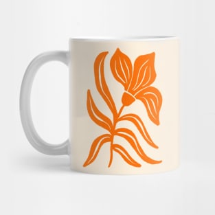 Orange Stylized Tulip Mug
